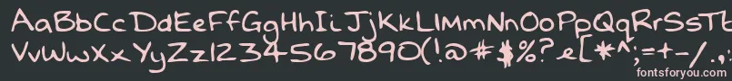 Lehn068 Font – Pink Fonts on Black Background