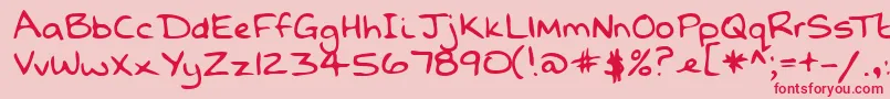 Lehn068 Font – Red Fonts on Pink Background