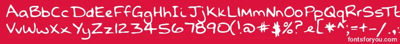 Lehn068 Font – White Fonts on Red Background