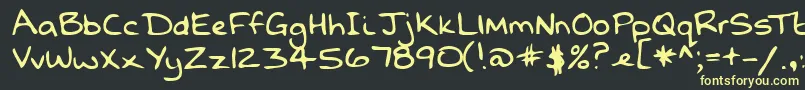 フォントLehn068 – 黒い背景に黄色の文字