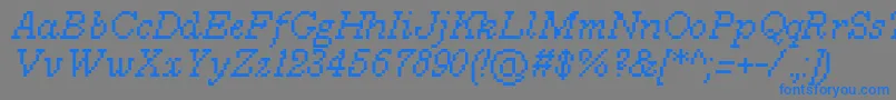 MillenniumItalic0-Schriftart – Blaue Schriften auf grauem Hintergrund
