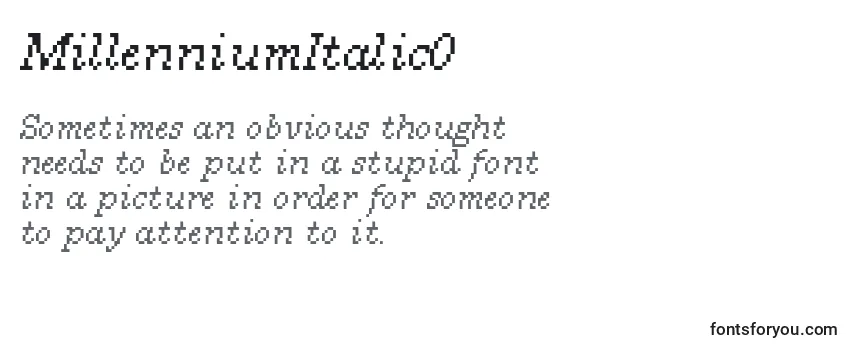 Шрифт MillenniumItalic0