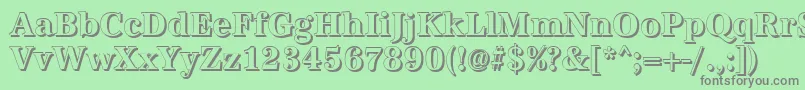 AntiquashCdBold Font – Gray Fonts on Green Background