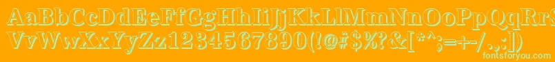 AntiquashCdBold Font – Green Fonts on Orange Background