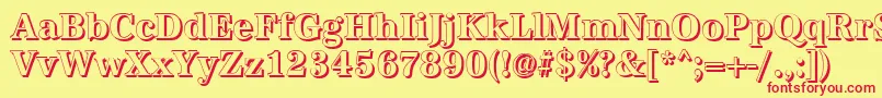 AntiquashCdBold Font – Red Fonts on Yellow Background