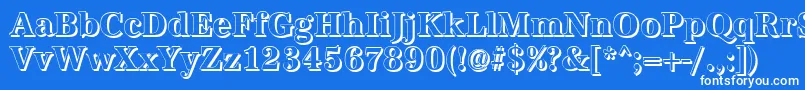 AntiquashCdBold Font – White Fonts on Blue Background