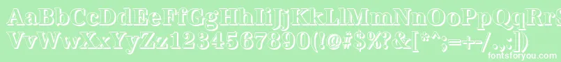 AntiquashCdBold Font – White Fonts on Green Background