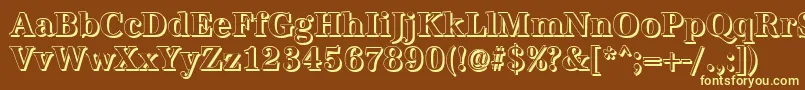 AntiquashCdBold Font – Yellow Fonts on Brown Background