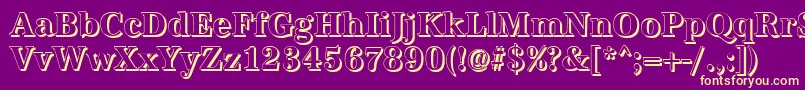 AntiquashCdBold Font – Yellow Fonts on Purple Background