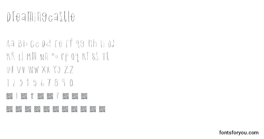 Schriftart Dreamingcastle – Alphabet, Zahlen, spezielle Symbole