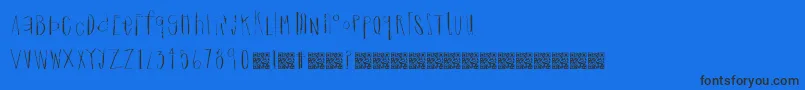 Dreamingcastle Font – Black Fonts on Blue Background