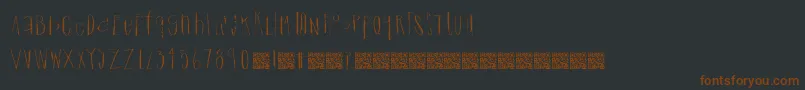 Шрифт Dreamingcastle – коричневые шрифты на чёрном фоне
