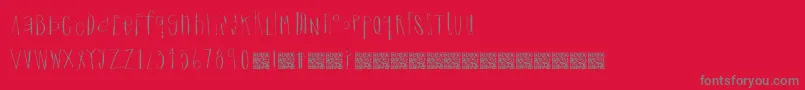 Dreamingcastle Font – Gray Fonts on Red Background