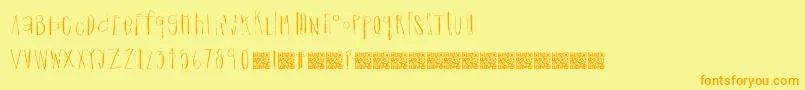 Dreamingcastle Font – Orange Fonts on Yellow Background