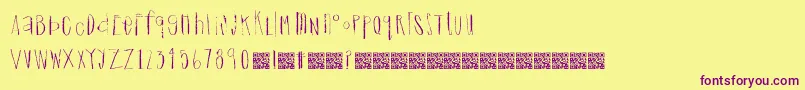 Dreamingcastle Font – Purple Fonts on Yellow Background