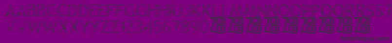 Zone23Rayz-fontti – mustat fontit violetilla taustalla