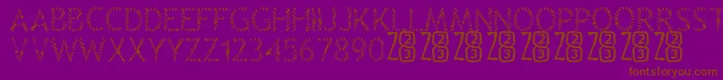 Zone23Rayz Font – Brown Fonts on Purple Background