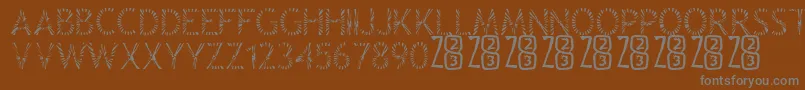 Zone23Rayz Font – Gray Fonts on Brown Background