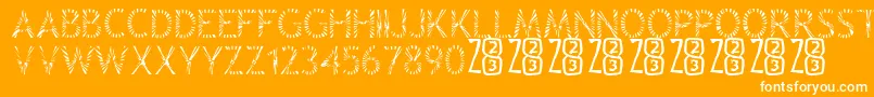 Zone23Rayz Font – White Fonts on Orange Background