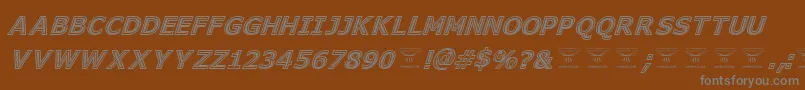 フォントGeneseestItalic – 茶色の背景に灰色の文字