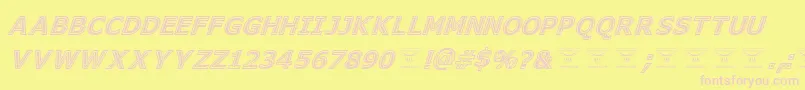 Подробнее о шрифте GeneseestItalic Шрифт GeneseestItalic – розовые шрифты на жёлтом фоне