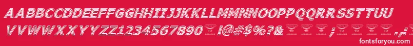 フォントGeneseestItalic – 赤い背景に白い文字