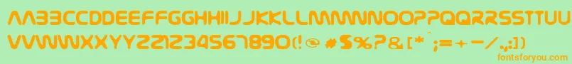 Nasal Font – Orange Fonts on Green Background