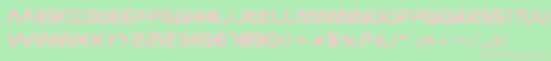 Nasal Font – Pink Fonts on Green Background