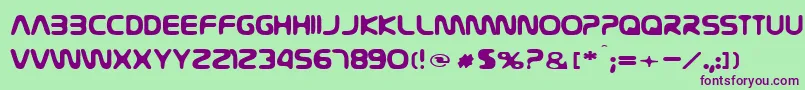 Nasal Font – Purple Fonts on Green Background