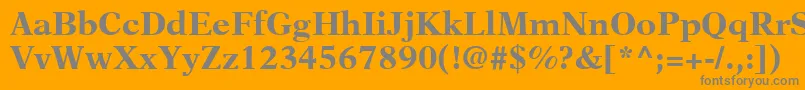 フォントNewAsterLtBold – オレンジの背景に灰色の文字