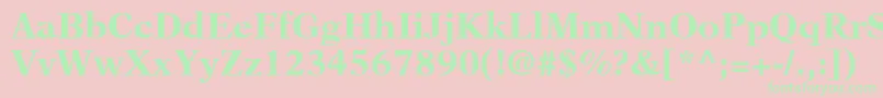 NewAsterLtBold Font – Green Fonts on Pink Background