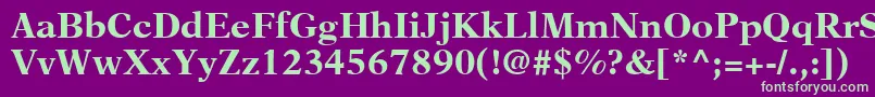 NewAsterLtBold Font – Green Fonts on Purple Background