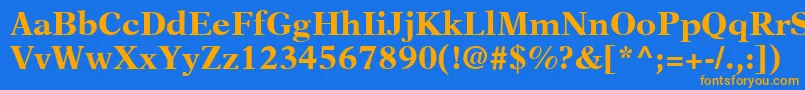 Шрифт NewAsterLtBold – оранжевые шрифты на синем фоне