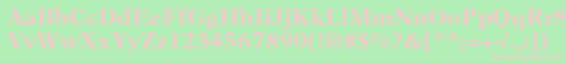 NewAsterLtBold Font – Pink Fonts on Green Background