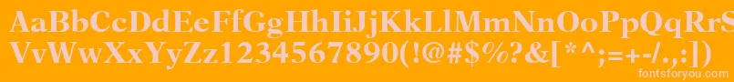 NewAsterLtBold Font – Pink Fonts on Orange Background