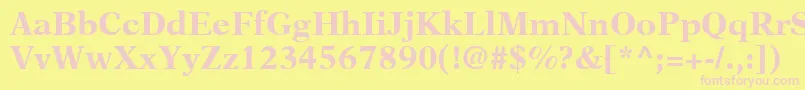 NewAsterLtBold Font – Pink Fonts on Yellow Background