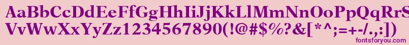 NewAsterLtBold Font – Purple Fonts on Pink Background