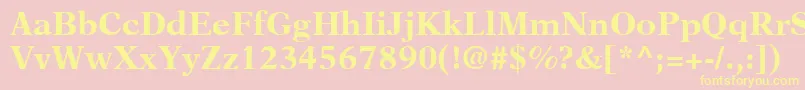 NewAsterLtBold Font – Yellow Fonts on Pink Background