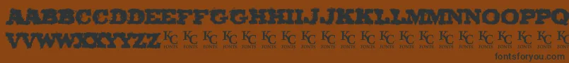 OlCowboyDemo Font – Black Fonts on Brown Background