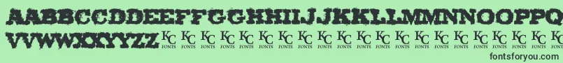 OlCowboyDemo Font – Black Fonts on Green Background