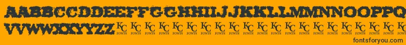 OlCowboyDemo Font – Black Fonts on Orange Background