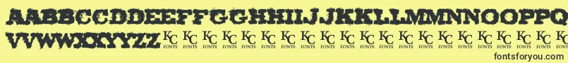 OlCowboyDemo Font – Black Fonts on Yellow Background