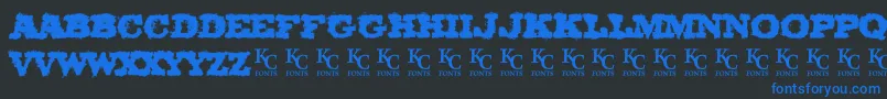 OlCowboyDemo Font – Blue Fonts on Black Background