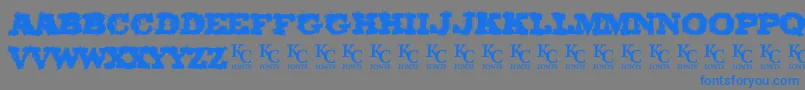 OlCowboyDemo Font – Blue Fonts on Gray Background