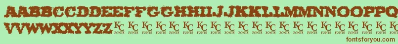 OlCowboyDemo Font – Brown Fonts on Green Background