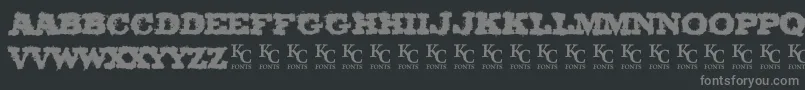 OlCowboyDemo Font – Gray Fonts on Black Background