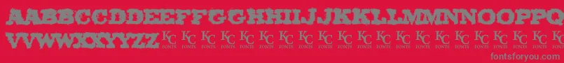 OlCowboyDemo Font – Gray Fonts on Red Background