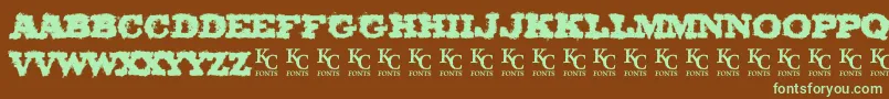 OlCowboyDemo Font – Green Fonts on Brown Background