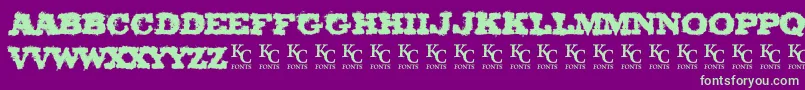 OlCowboyDemo Font – Green Fonts on Purple Background