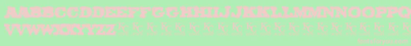 OlCowboyDemo Font – Pink Fonts on Green Background